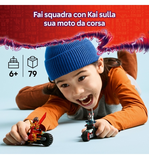 LEGO Gara di velocità sulla moto di Kai