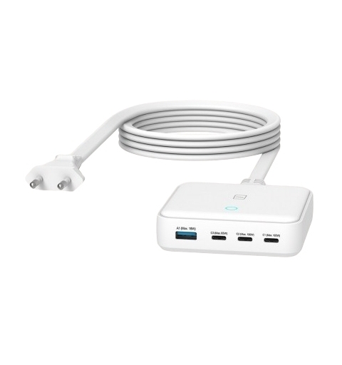 Tucano MA-DEGAN100-EU-W Caricabatterie per dispositivi mobili Computer portatile, Smartphone, Tablet Bianco AC Ricarica rapida