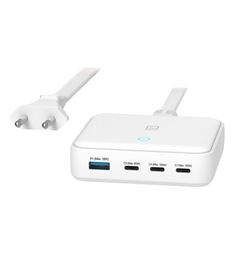 Tucano MA-DEGAN100-EU-W Caricabatterie per dispositivi mobili Computer portatile, Smartphone, Tablet Bianco AC Ricarica rapida