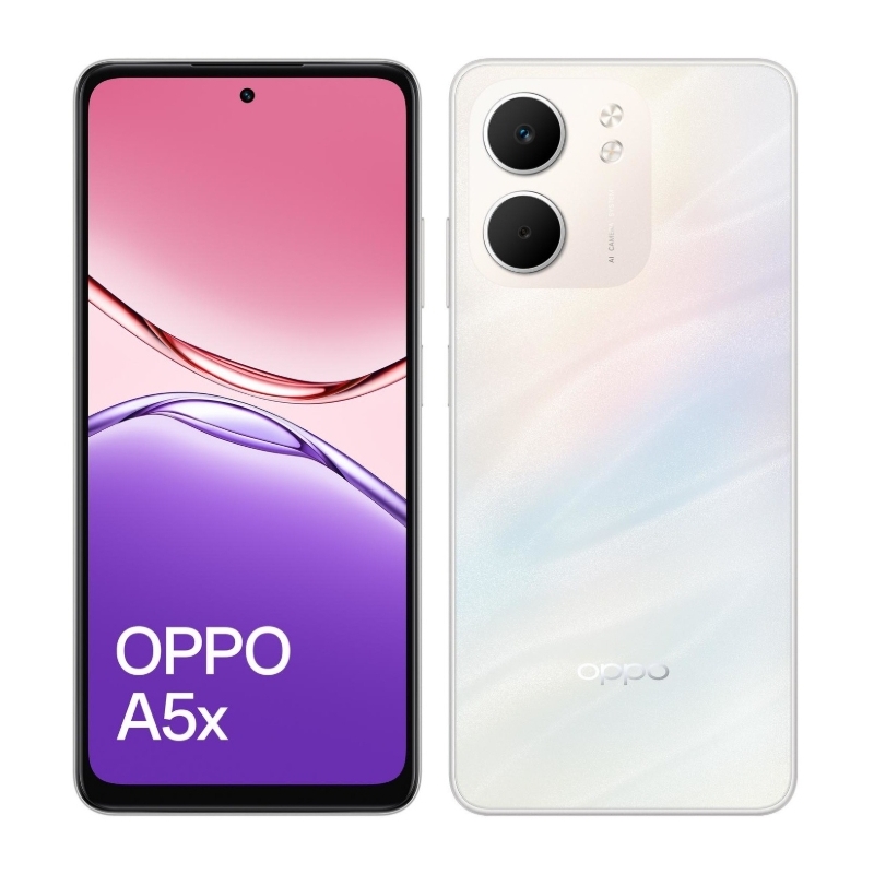 OPPO A5x 16,9 cm (6.67") Double SIM 4G USB Type-C 4 Go 128 Go 6000 mAh Blanc