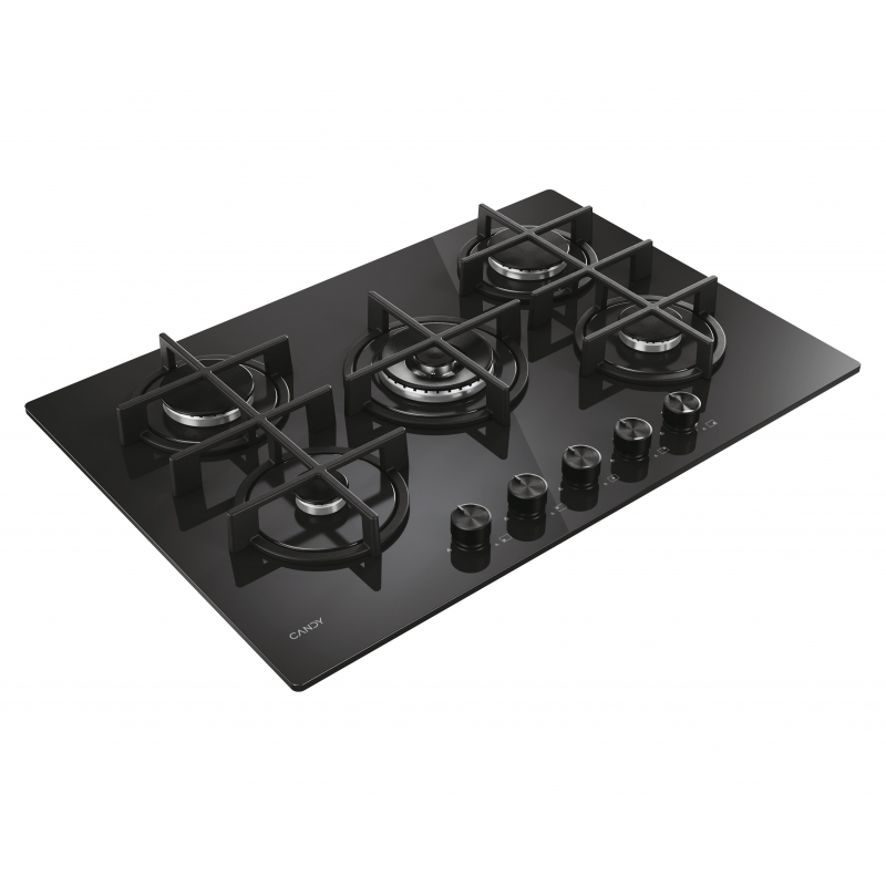 Candy CVG74WTB Black Built-in 75 cm Gas 5 zone(s)