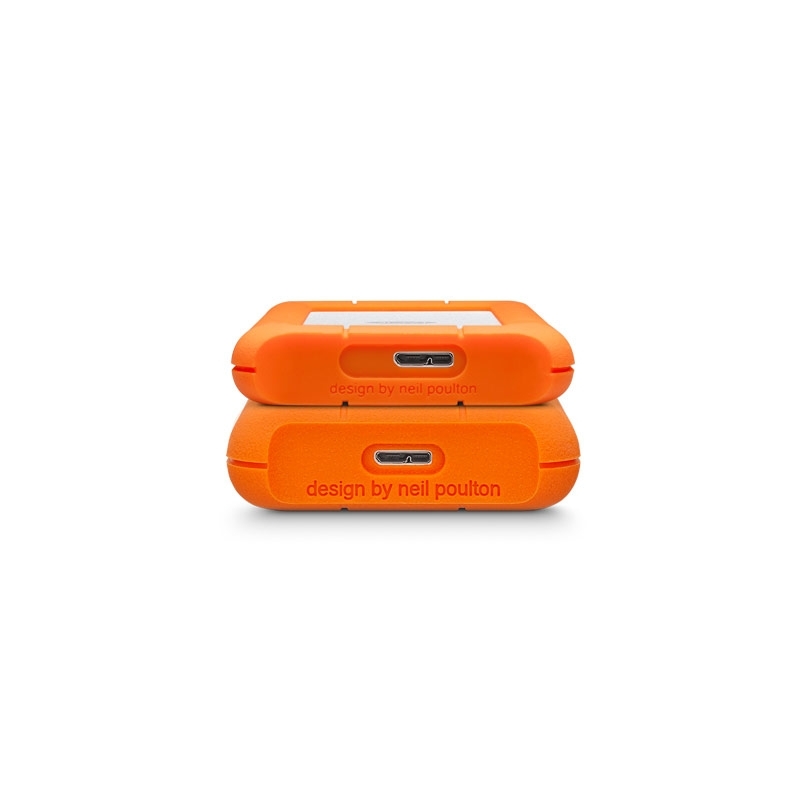 LaCie Rugged Mini disco rigido esterno 2 TB 5400 Giri min Micro-USB B 3.2 Gen 1 (3.1 Gen 1) Arancione, Argento