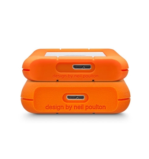 LaCie Rugged Mini disco rigido esterno 2 TB 5400 Giri min Micro-USB B 3.2 Gen 1 (3.1 Gen 1) Arancione, Argento