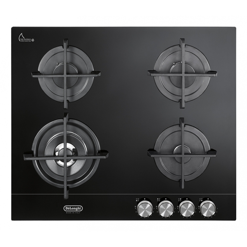 De’Longhi NSL 460 NCM piano cottura Nero Da incasso 60 cm Gas 4 Fornello(i)