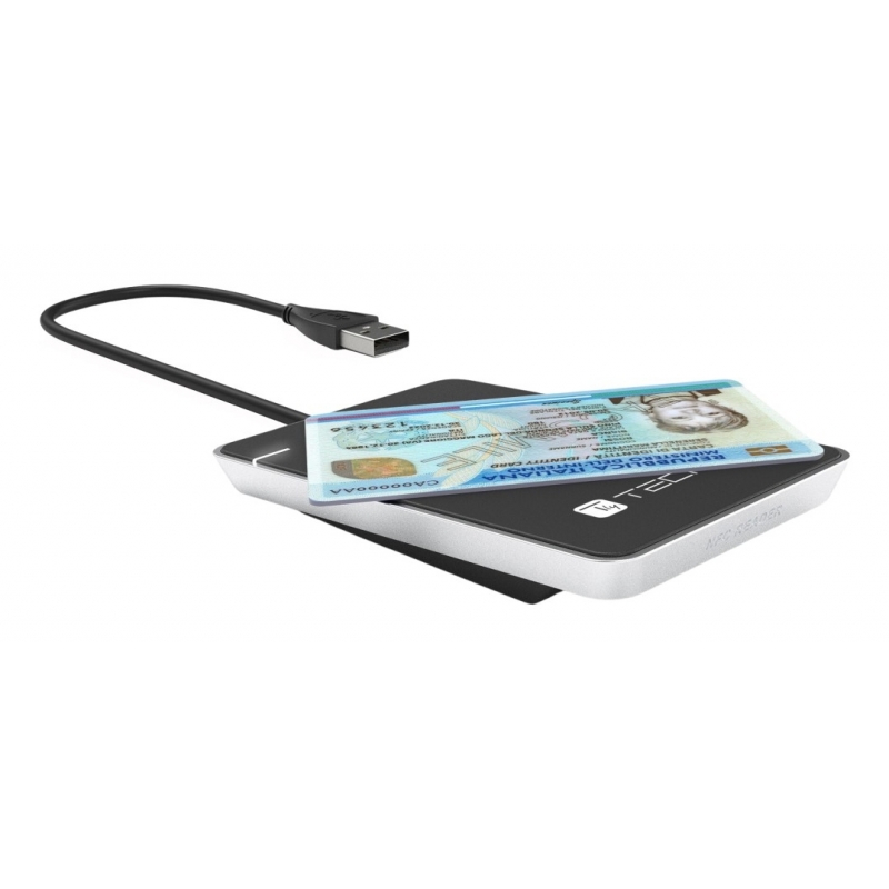 Techly I-CARD CAM-CIE lettore RFID USB Nero, Argento