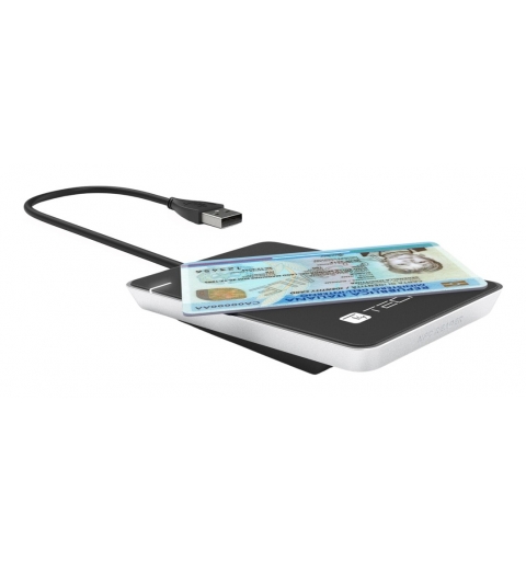 Techly I-CARD CAM-CIE lettore RFID USB Nero, Argento