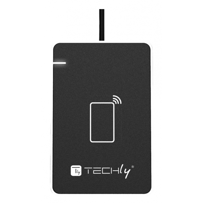 Techly I-CARD CAM-CIE lettore RFID USB Nero, Argento