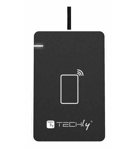 Techly I-CARD CAM-CIE lettore RFID USB Nero, Argento