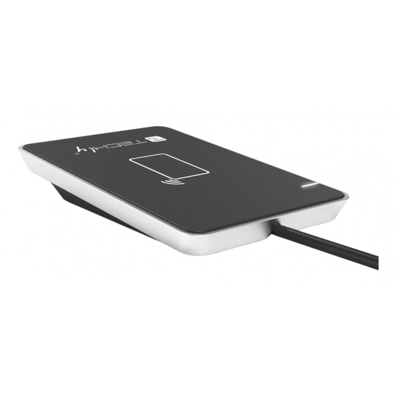 Techly I-CARD CAM-CIE lettore RFID USB Nero, Argento