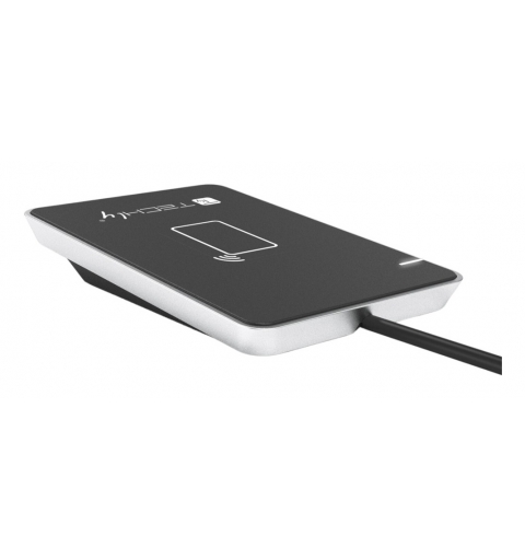 Techly I-CARD CAM-CIE RFID reader USB Black, Silver