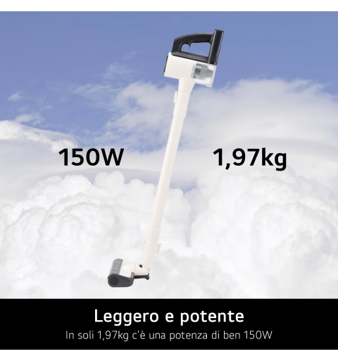 LG CordZero A9 Air, Aspirapolvere 150W, 40 min, 1 spazzola + 2 accessori, Autoportante, Corpo leggero, Calming Beige