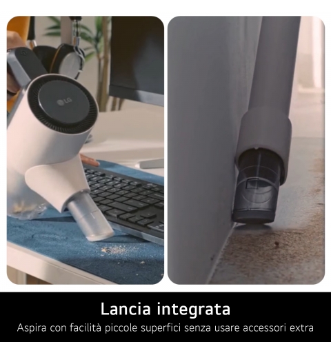 LG CordZero A9 Air, Aspirapolvere 150W, 40 min, 1 spazzola + 2 accessori, Autoportante, Corpo leggero, Calming Beige
