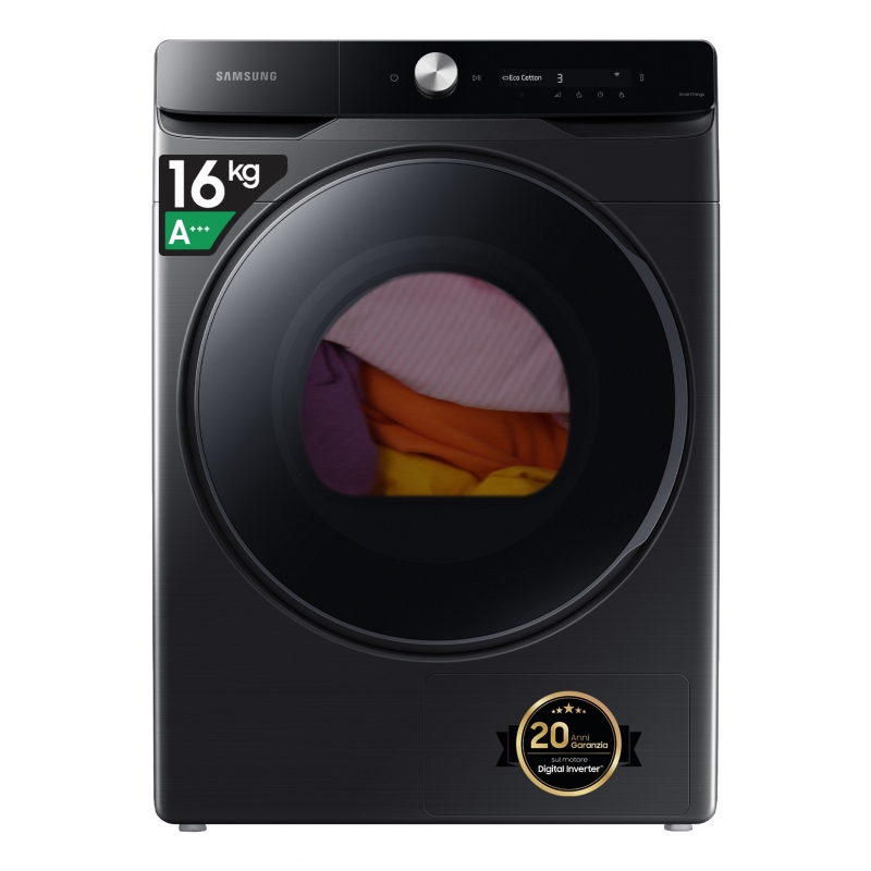 Samsung DV16DG8600BVU3 asciugatrice Libera installazione Caricamento frontale 16 kg Nero