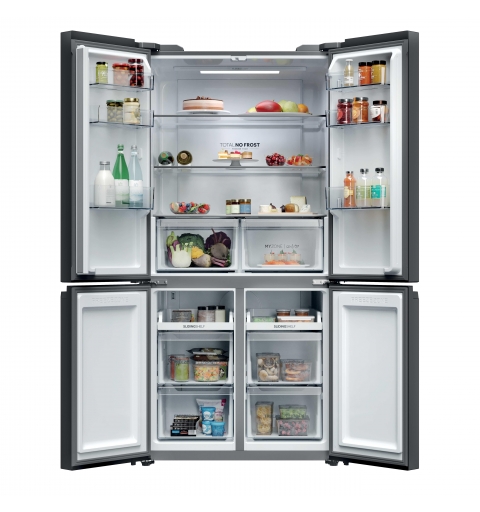 Haier HCR39F19ENPT Side-by-Side Kühlkombination Freistehend 646 l E Schwarz