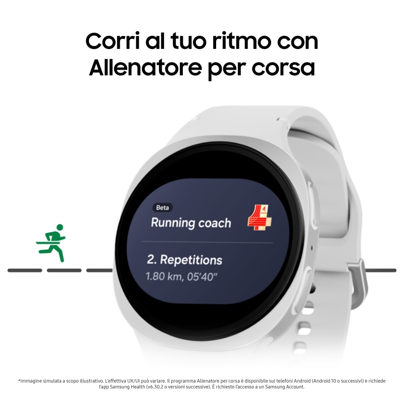 Samsung Galaxy Watch 8 3.81 cm (1.5") AMOLED 44 mm Digital 480 x 480 pixels Touchscreen Silver Wi-Fi GPS (satellite)