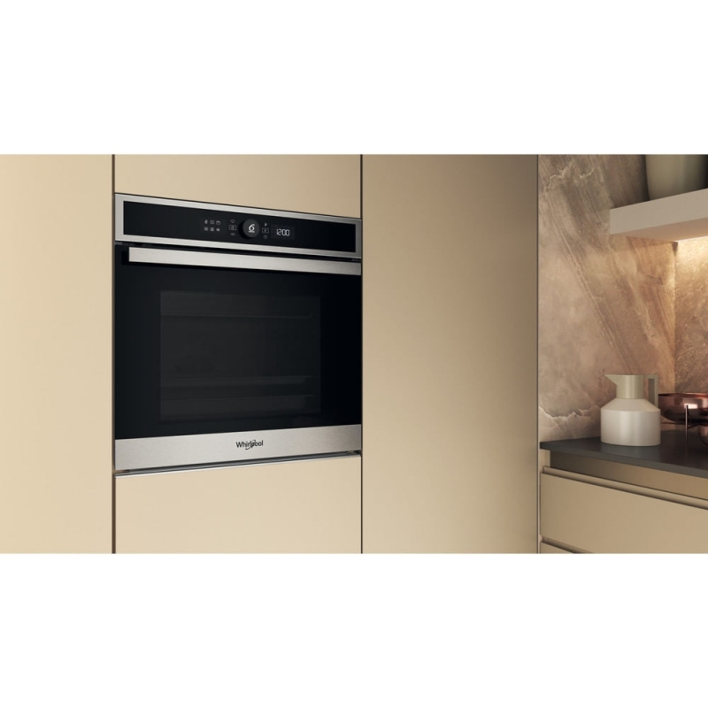 Whirlpool WOI4IS8PM0SXA Forno multifunzione Inox 17 funzioni Pizza310° Cook4 Steam+ classe A+ 73Lt, Pirolisi + Idrolisi