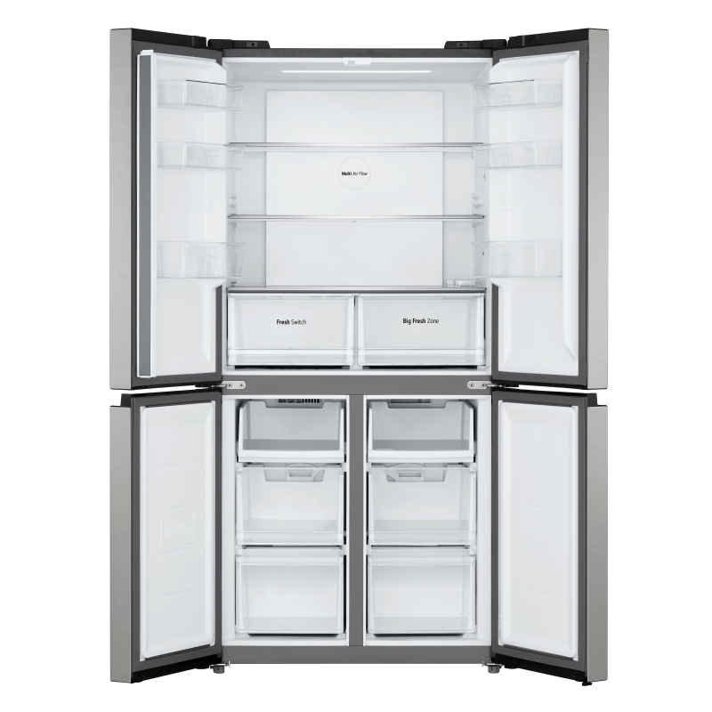 LG GMM41MSBEM Side-by-Side Kühlkombination Freistehend 474 l E Silber