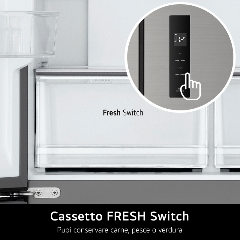 LG GMM41MSBEM frigo américain Pose libre 474 L E Argent