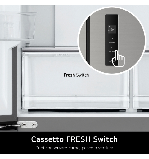 LG GMM41MSBEM frigo américain Pose libre 474 L E Argent