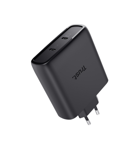 Trust Maxo Cargador GaN USB-C de 2 puertos de 100 W - Blanco