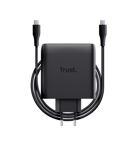 Trust Maxo Cargador GaN USB-C de 2 puertos de 100 W - Blanco