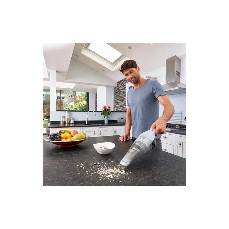Black & Decker NVC215W Handstaubsauger Blau, Grau Beutellos