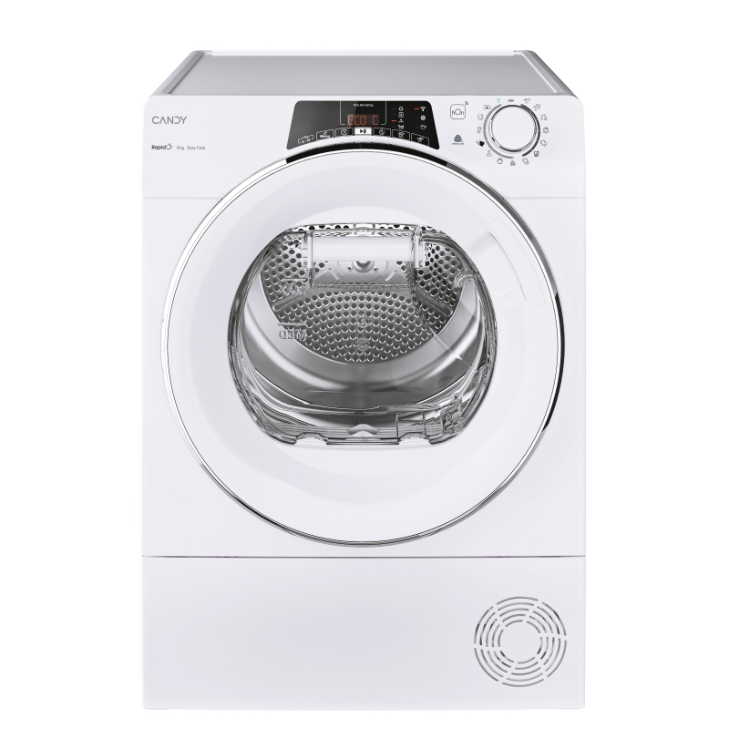 Candy RapidÓ ROE H8A2TCEX-S sèche-linge Pose libre Charge avant 8 kg Blanc