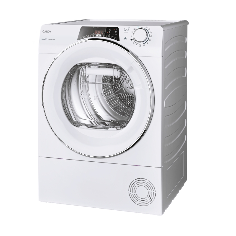 Candy RapidÓ ROE H8A2TCEX-S sèche-linge Pose libre Charge avant 8 kg Blanc