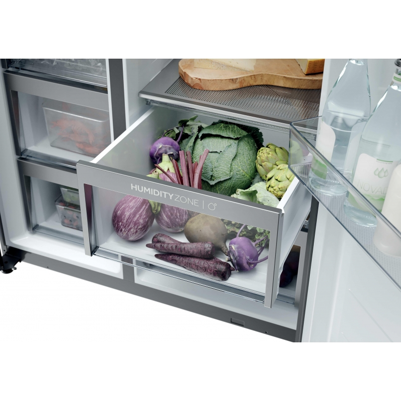 Haier HSPR79F18EWMB Frigorifero Side By Side 3 Porte Libera installazione 573L E Nero