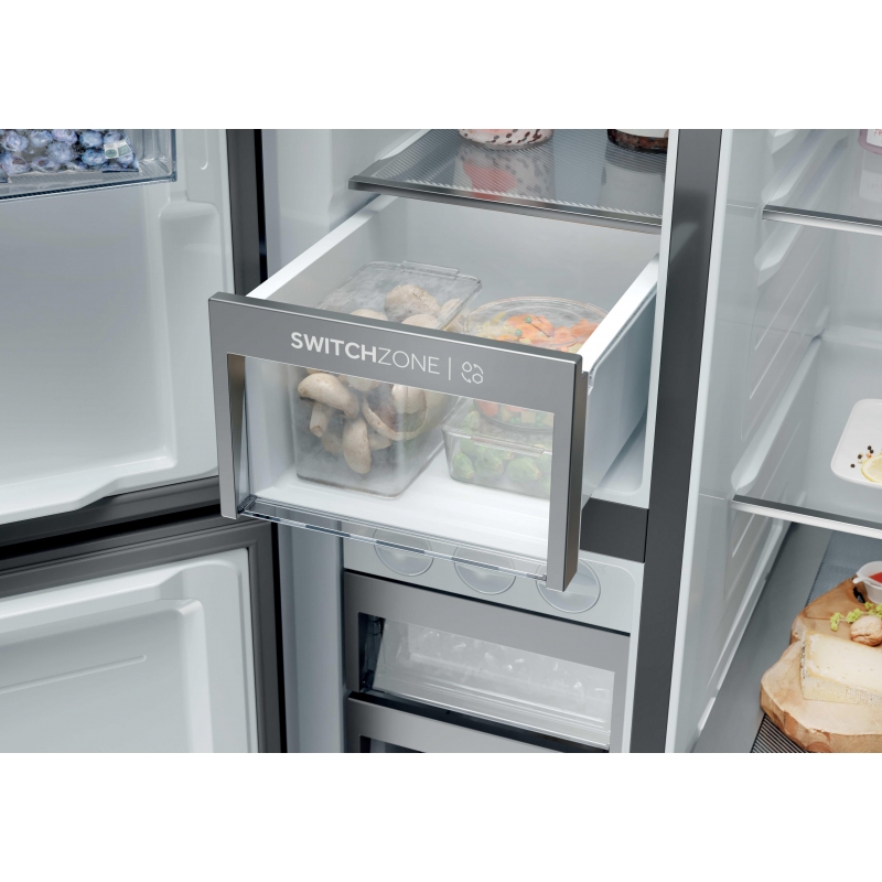 Haier HSPR79F18EWMB Frigorifero Side By Side 3 Porte Libera installazione 573L E Nero