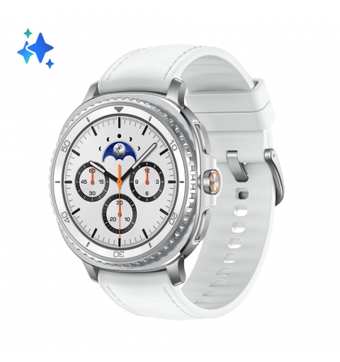 Samsung Galaxy Watch8 Classic 3.3 cm (1.3") AMOLED 46 mm Digital 438 x 438 pixels Touchscreen Silver Wi-Fi GPS (satellite)