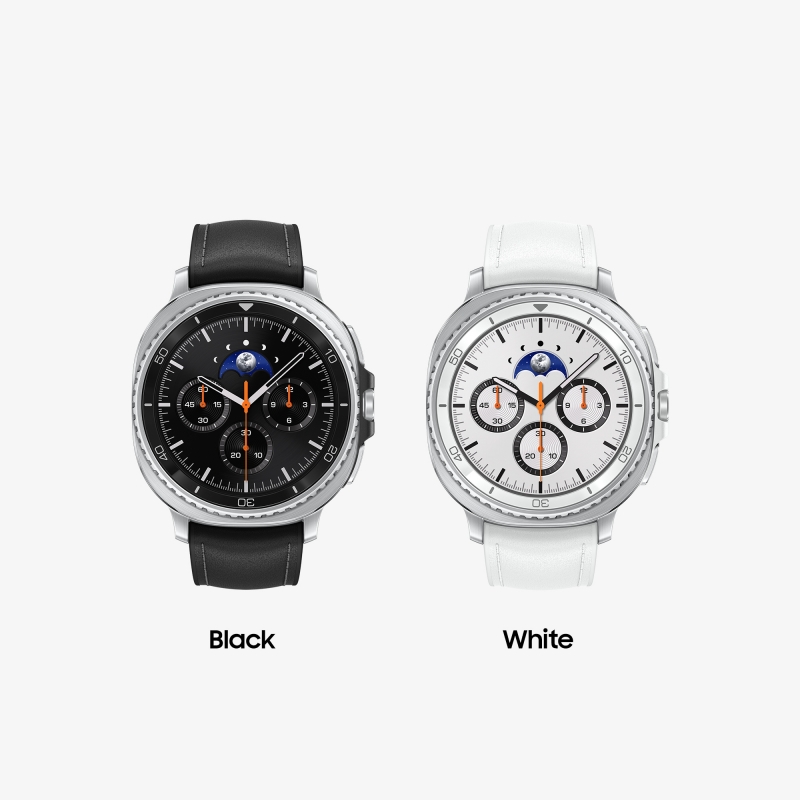 Samsung Galaxy Watch8 Classic (White, BT, 46mm) Smartwatch Galaxy AI, design resistente agli urti, lunetta girevole, processore