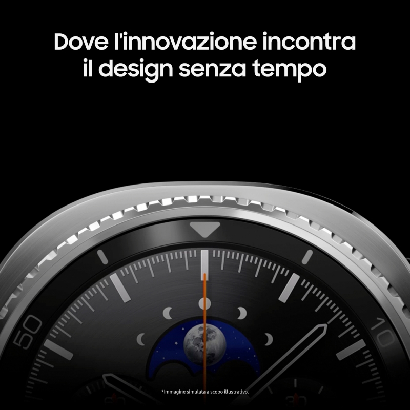 Samsung Galaxy Watch8 Classic (White, BT, 46mm) Smartwatch Galaxy AI, design resistente agli urti, lunetta girevole, processore