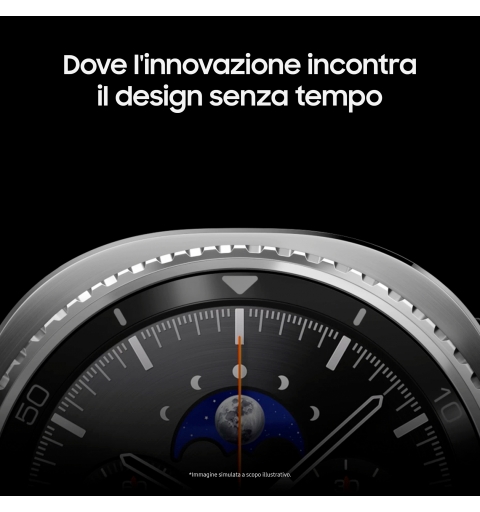Samsung Galaxy Watch8 Classic (White, BT, 46mm) Smartwatch Galaxy AI, design resistente agli urti, lunetta girevole, processore