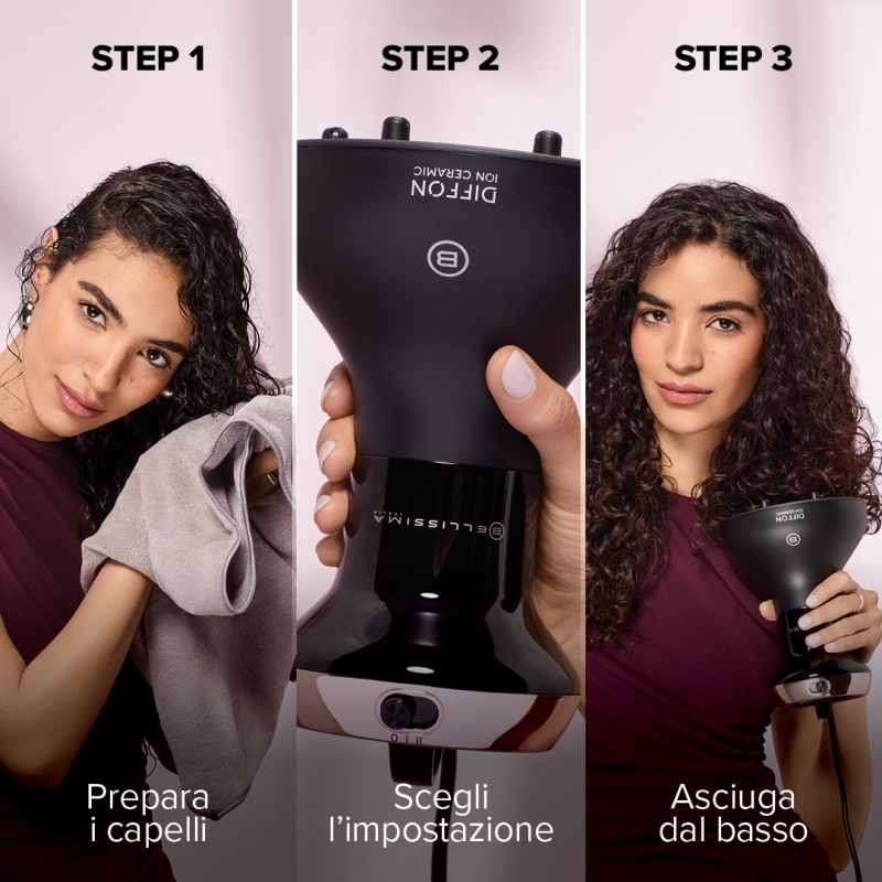 Bellissima Diffon Ion Ceramic Haartrockner 700 W Schwarz