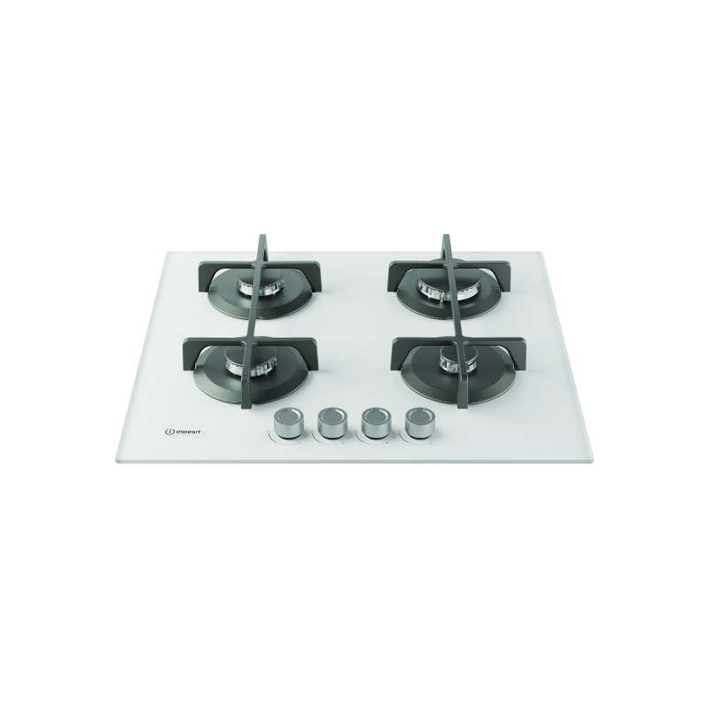 Indesit ING 61T WH 1 piano gas vetro tortora 60cm 4 fuochi griglie in ghisa lavabili in lavastoviglie