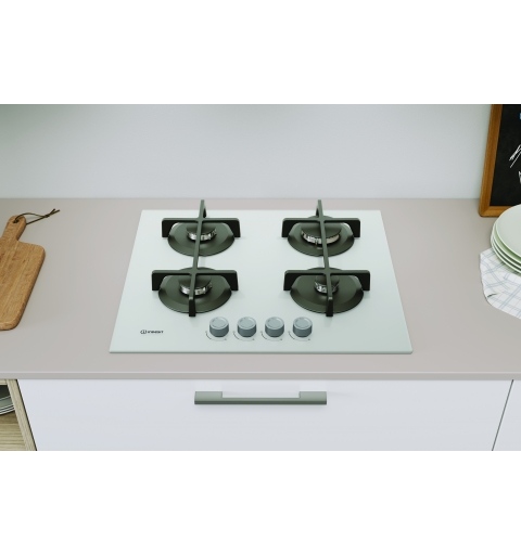 Indesit ING 61T WH 1 Weiß Integriert 60 cm Gaskochfeld 4 Zone(n)