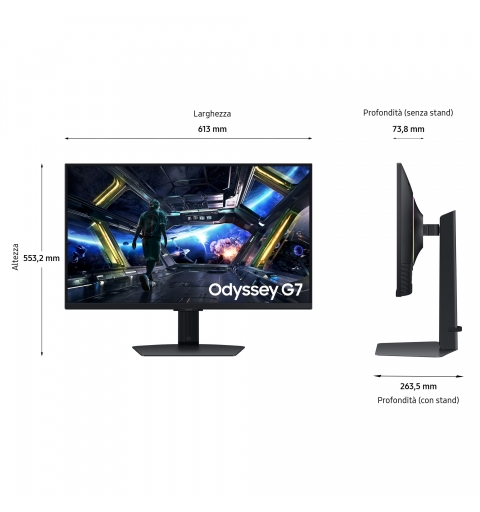 Samsung G70D computer monitor 68.6 cm (27") 3840 x 2160 pixels 4K Ultra HD LCD Black