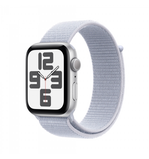 Apple Watch SE GPS 44mm Cassa in Alluminio Color Argento con Blu tempesta Sport Loop