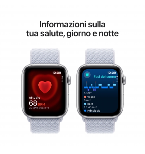 Apple Watch SE OLED 44 mm Numérique 368 x 448 pixels Écran tactile Argent Wifi GPS (satellite)