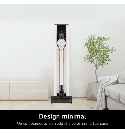 LG CordZero All-in-One A9T, Aspirapolvere senza filo 260W, Auto-svuotamento, 2 spazzole + 2 accessori, Wi-Fi, Beige