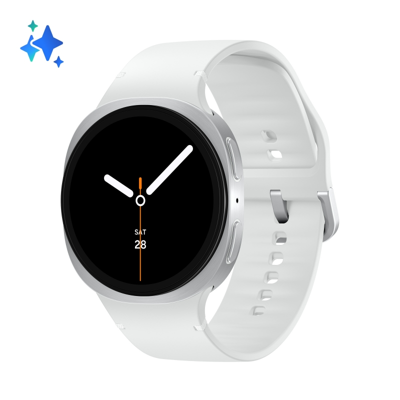 Samsung Galaxy Watch8 (Silver, BT, 44mm) Smartwatch Galaxy AI, allenatore personale, design resistente agli urti, processore