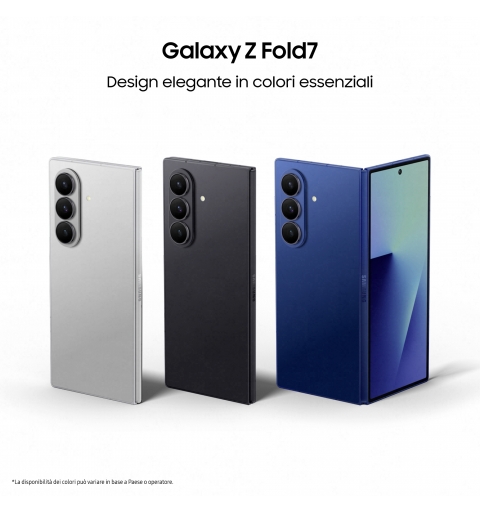 Samsung Galaxy Z Fold7 Smartphone AI, RAM 12GB, 256GB, Display 6,5" 8'', Camera 200MP, Batteria a lunga durata, Silver Shadow