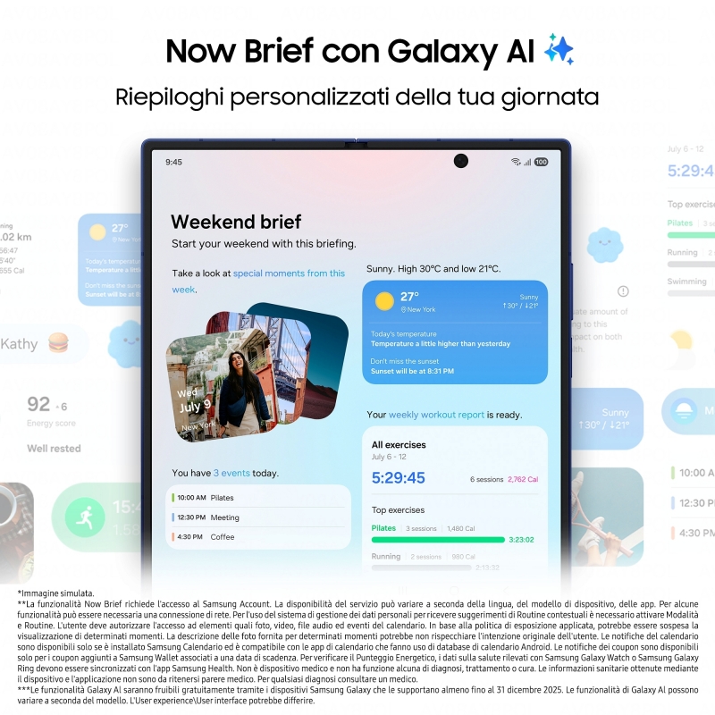 Samsung Galaxy Z Fold7 Smartphone AI, RAM 12GB, 512GB, Display 6,5" 8", Camera 200MP, Batteria a lunga durata, Silver Shadow