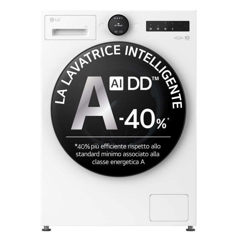LG F4X7009TWB machine à laver Charge avant 9 kg 1400 tr min Blanc