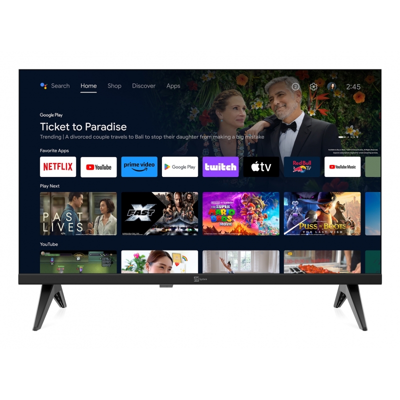 TELE System TS22FHD SMG14 12V 55,9 cm (22") Full HD Smart TV Wifi Noir 180 cd m²
