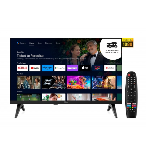 TELE System TS22FHD SMG14 12V 55,9 cm (22") Full HD Smart TV Wifi Noir 180 cd m²