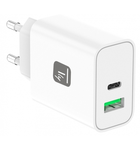 Techly IPW-USB-30WACG mobile device charger Universal White AC Fast charging Indoor