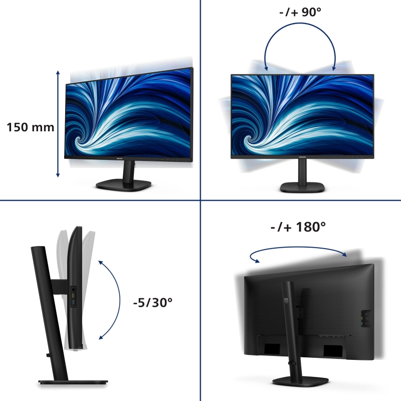 Philips 27B2N3500J 00 computer monitor 68.6 cm (27") 2560 x 1440 pixels 2K LCD Black