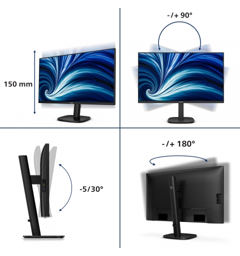 Philips 27B2N3500J 00 computer monitor 68.6 cm (27") 2560 x 1440 pixels 2K LCD Black